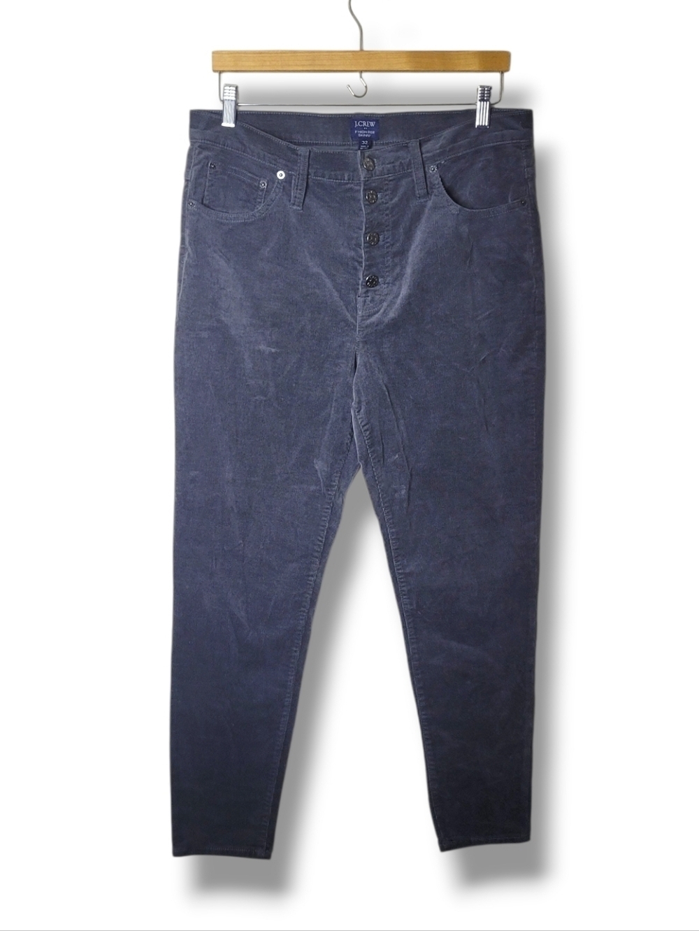 J. Crew High-Rise Corduroy Skinny Pants • Button Fly Preppy Size 32